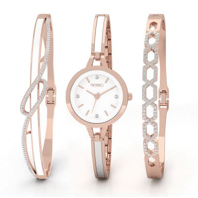 Fierro Allure Watch and Double Bangle Set