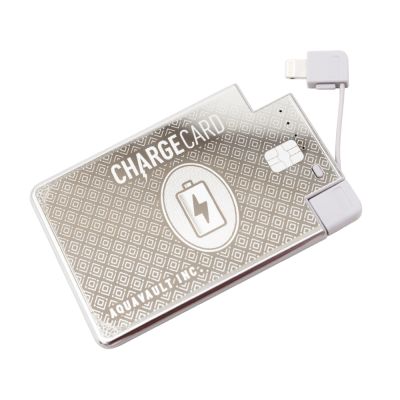 Aqua Vault ChargeCard® Ultra-Thin Credit Card-Sized Phone Charger 