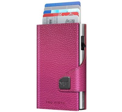 Tru Virtu Click & Slide RFID Secure Wallet, Riviera Orchidea (Pink)