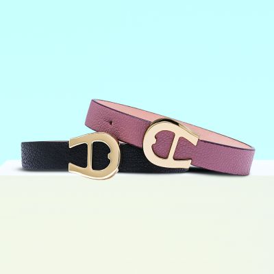 Aigner Ladies Leather Bracelet Set